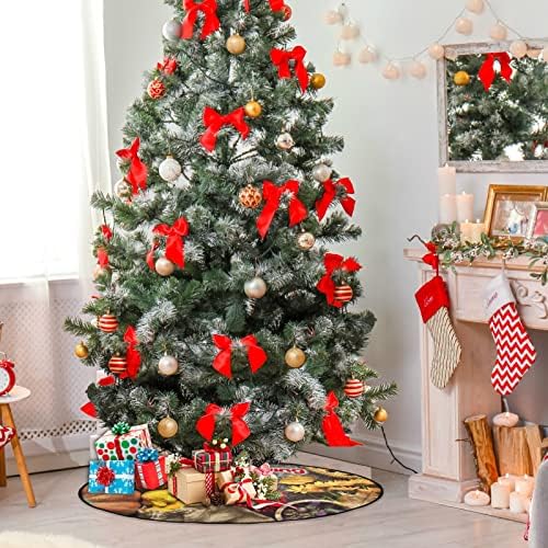 מחצלת עץ חג המולד Visesunny מחצלת חג ההודיה שמח דלעת חמניות וינטג