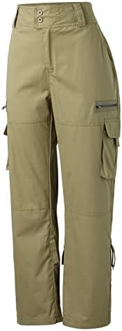 מכנסי מטען נשים עם כיסים חיצוניים חותמות ישר חותלות ישרות עם מכנסי עבודות בנייה צבאיות בכיס