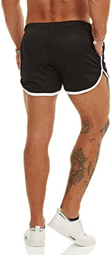 מכנסיים קצרים מצוידים לגברים של Ouber פיתוח גוף חדר כושר אימון מפעיל מכנסי הרמה הדוקים עם כיסים