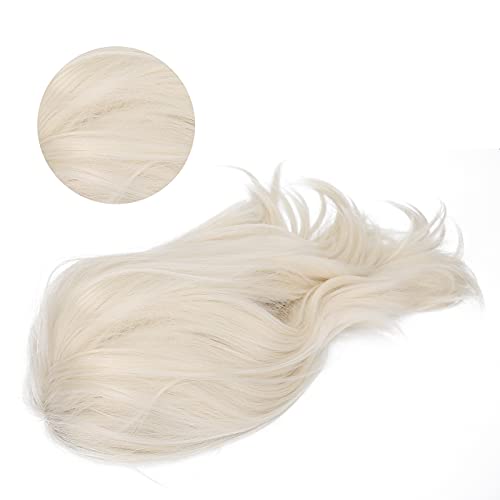 טבעי לבן גל שיער סינטטי פאות משיי מתולתל גלי סינטטי פאה עמיד בחום סיבי פאה עבור נשים מסיבת או יומי קוספליי ללבוש