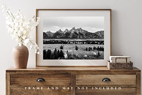 צילום הר רוקי תמונה הדפסה תמונה של גרנד טטון בבוקר סתיו בפארק הלאומי גרנד טטון ויומינג נוף קיר אמנות עיצוב מערבי 4x6 עד 40x60