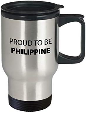 ספל נסיעות מבודד פיליפיני 14oz גאה להיות כוס סרקזם מעוררת השראה ייחודית לפיליפיני