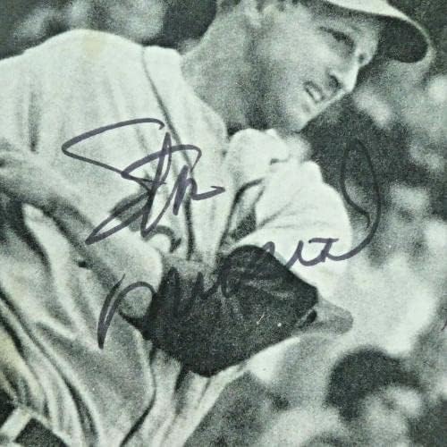 STAN MUSIAL BASEBLALB HOF חתום בתצלום מגזין 10.5x12 עם JSA COA - תמונות MLB עם חתימה