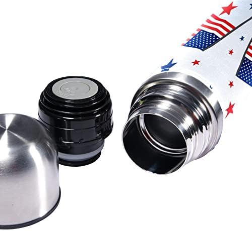 SDFSDFSD 17 גרם ואקום מבודד נירוסטה בקבוק מים ספורט קפה ספל ספל ספל עור מקורי עטוף BPA בחינם, דגלים אמריקאים עם כוכבים