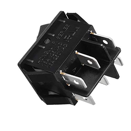 Aexit שחור AC מתגי קיר 250V/16A 125V/20A DPDT על/על 6 Pin דימר מתגים מתג