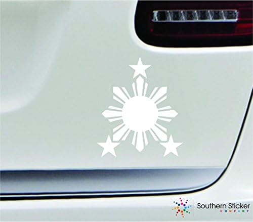 לוגו שמש פיליפינים 3.9x4.5 סמל לבן פיליפינים מדינה פיליפינית אסיה ארצות הברית אמריקה אמריקה מדבקת צבע מדבקות מדינת ויניל - תוצרת ונשלחת