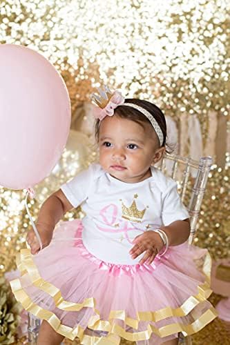 התלבושת הראשונה הראשונה למסיבת יום הולדת שנייה שנייה- תינוקת סילון סילון זהב ורוד טוטו טוטו