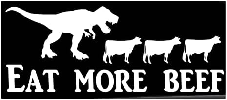דינוזאור רודף פרות אוכלות יותר בקר - ויניל 7 אינץ 'מדבקות מחשב נייד מדבקת סקייטבורד