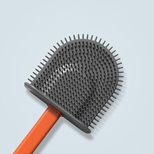 Wipest Silicone Brush Compact בגודל קומפקטי קערת אסלה מברשת עם מחזיק מאוורר מברשת ניקוי לשירותים לאחסון אמבטיה