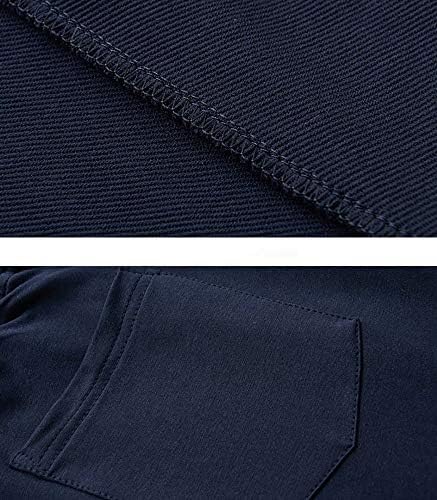 מכנסיים קצרים של Biylaclesen 3/4 מכנסיים קצרים מתחת לכיסי רוכסן רוכסן מכנסי חדר כושר בברך.