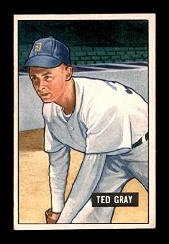 178 טד גריי - 1951 כרטיסי בייסבול של באומן מדורגים NM/NM+ - כרטיסי טירון ללטות בייסבול