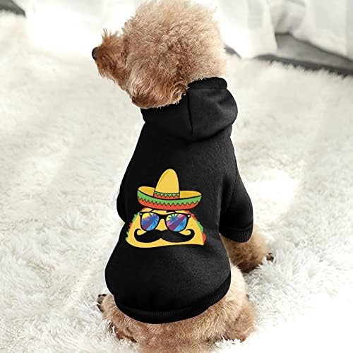 טאקו חמוד אוכל מקסיקני כלב וחתול תלבושות חליפת קפוצ'ון חיות חמוד עם בגדי תלבושות חמודים