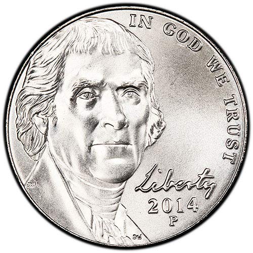 2014 P BU Jefferson Choice Nickel Uncirculated Us Mint