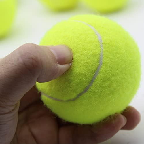 כדורי טניס ז ' וקצ ' ה, 18 חבילות אימון כדורי טניס כדורי אימון עם שקית רשת להובלה קלה, כדורי משחק לכלבים לחיות מחמד, מתאימים לכדור אימון