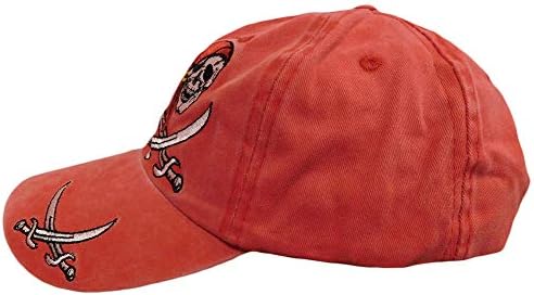ג'ולי רוג'ר פיראט קונכיה רפובליקה אדומה שטופה כובע בייסבול רקום