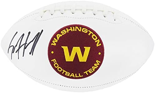 סם האוול חתם על רולינגס קבוצת הכדורגל וושינגטון לוגו לבן כדורגל בגודל מלא - כדורגל חתימה