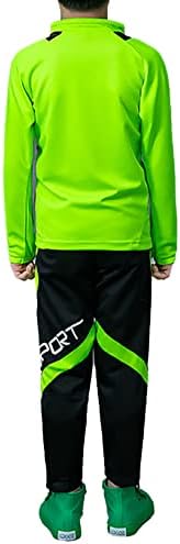 Hansber Kids Boys אימונית סווטשירט אתלטי שרוול ארוך עם מכנסי טרנינג סט כדורגל רכיבה על אופניים בגדי ספורט מדים
