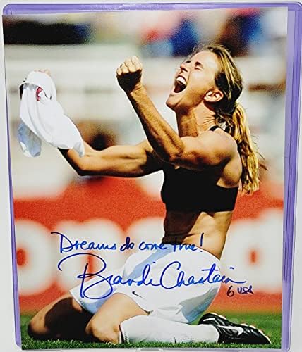 ברנדי צ'סטיין חתימה 8x10 צילום נבחרת לאומית לנשים ארהב 1999 כדורגל גביע העולם הנשים