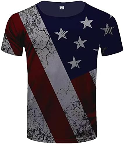 גברים 4 ביולי חייל חולצות שרוול קצר חולצות דגל אמריקאי יום עצמאות חולצות רטרו חולצות כוכבים ופסים חולצות חולצות פשתן לבנות חולצות חולצות