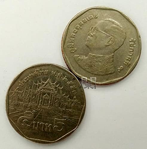 מטבע תאילנדי מטבע קינג ישן 5 מטבע מתכת כפול חדש פוארטו פרנאדו תאילנדקוין אוסף זיכרון מטבע זיכרון