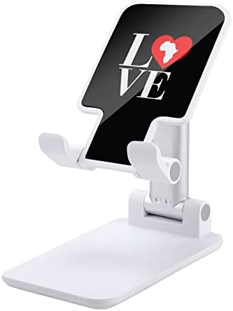 אהבה אפריקה יבשת טלפון סלולרי עמדת שולחן עבודה מחזיק טלפון מתקפל זווית גובה מתכווננת מעמד יציב בסגנון ורוד