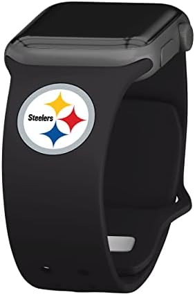 זמן המשחק Pittsburgh Steelers Silicone Sport Watch Band תואם ל- Apple Watch