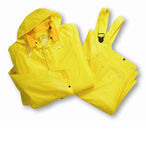 West Chester 4025E X2XL בגדי גשם 25 מל חליפת גשם יחידה, 3XL, צהוב