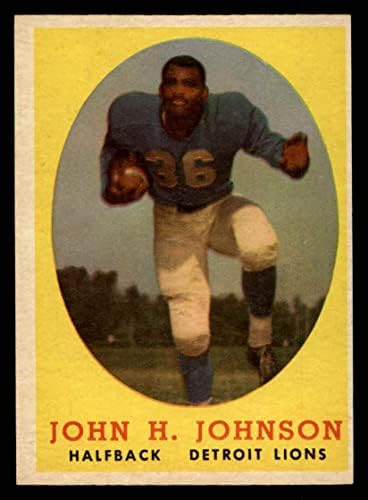 1958 Topps 75 ג'ון הנרי ג'ונסון דטרויט ליונס כרטיסי דין 5 - אודות אריות