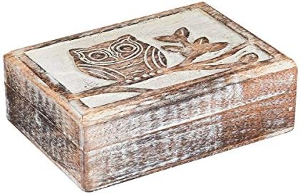 מארגן קופסאות תכשיטים עץ ינשוף מעץ - ארגון תכשיטים מעוצב בעבודת יד קופסת מארגן תכשיטים לנשים - קופסת מזכרת דקורטיבית אוצר אוצר תיבת מחזיק