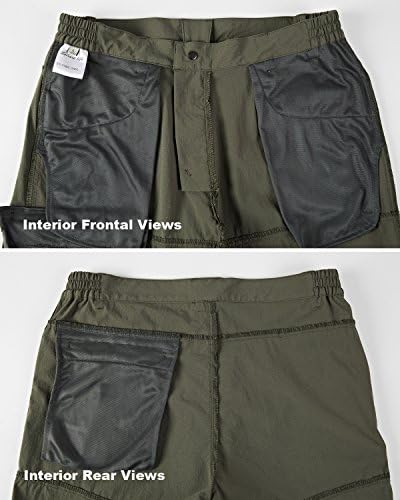 מכנסיים קצרים של Eklentson Mens עם כיסים מכנסיים קצרים של מטען יבש קל משקל