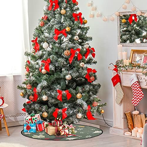 חורף עץ חג המולד כובע צעצוע כפפות גרב עץ חג המולד מחצלת עץ אטום למים עמד