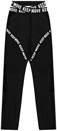 מכנסי יוגה בנות Doomiva מכנסי אימון פעילים חותלות חוצה מכנסי רשת רצועת המותניים המריצים מכנסי רץ