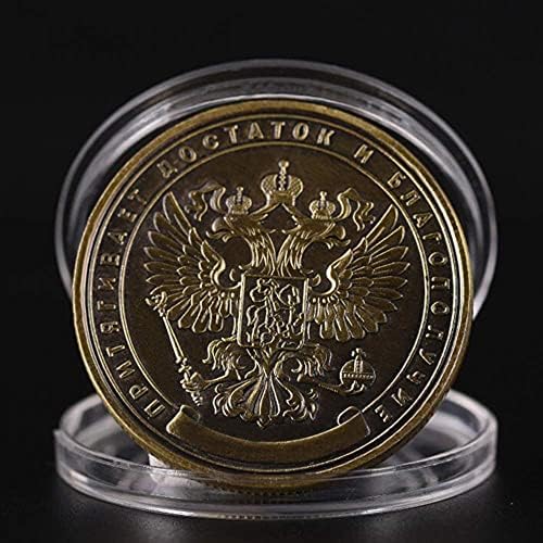 רוסית 100 רובל מטבע מטבע רוסית מלאכה מלכותית מתנות אוסף cryptocurrency מלאכות עם קופסת פלסטיק