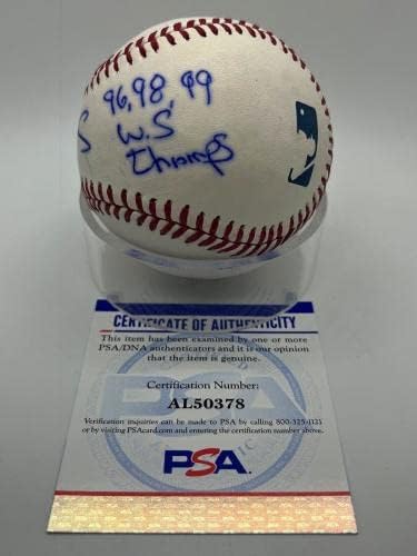 Darryl Strawberry 96 98 99 WS Champs Mets חתום על חתימה חתימה בייסבול PSA DNA *78 - כדורי חתימה עם חתימה