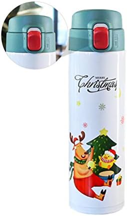 Abofan 450 מל בידוד גביע חג המולד נושא ספל תרמי ואקום ואקום כוס מים יצירתי מטפל במסיבת