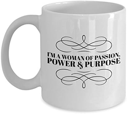 השראה 11 עוז קפה ספל-אני אישה של תשוקה כוח ומטרה-עידוד העצמת קרמיקה כוס שאפתנות התלהבות-מעומק הלב מתנה ילדה אחות אמא סבתא - תה קקאו חם