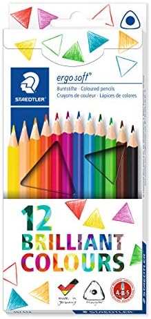 Staedtler Ergosoft 12 עפרונות צבעוניים משולשים 157 C12 על ידי