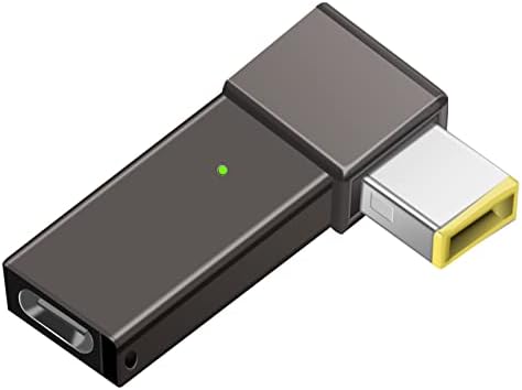 USB C עד קצה דק מחשב נייד מתאם טעינה מתאם נקבה סוג C לזווית ימנית DC ממיר תקע שקע מרובע PD מחבר מטען כוח ליוגה 14 Z40 Z50 E531 G70 FLEX