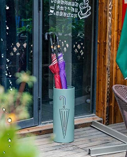 WXXXGY מטרייה מחזיק מטריית מתכת אחסון מדף עמדת מתכת עם מגש טפטוף וים עגולים/ד