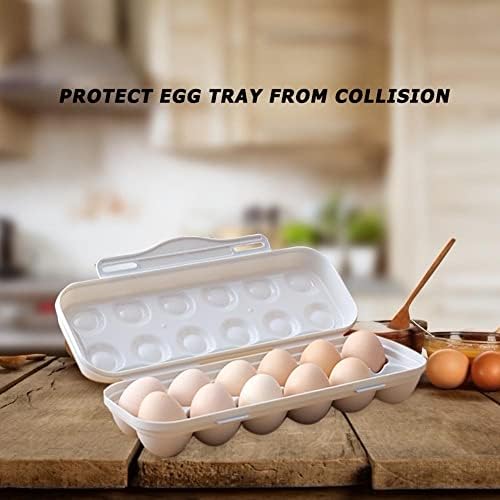 12 רשתות נייד ביצת תיבת עמיד הלם עמיד הלם פלסטיק ביצה מחזיק ביתי מקרר אחסון תיבת ביצת אחסון תיבת מטבח מדי