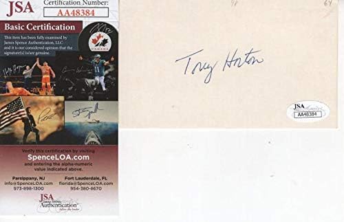 טוני הורטון רד סוקס/אינדיאנים נדיר חתום 3x5 כרטיס אינדקס JSA AA48384