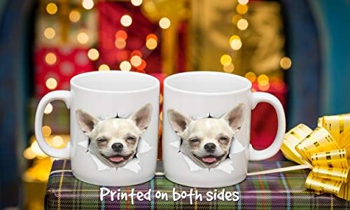וינסטון & דוב שמח צ 'יוואווה ספל-קרמיקה צ' יוואווה קפה ספל - מושלם צ 'יוואווה מתנות-מצחיק חמוד צ' יוואווה כלב קפה ספל עבור כלב אוהבי
