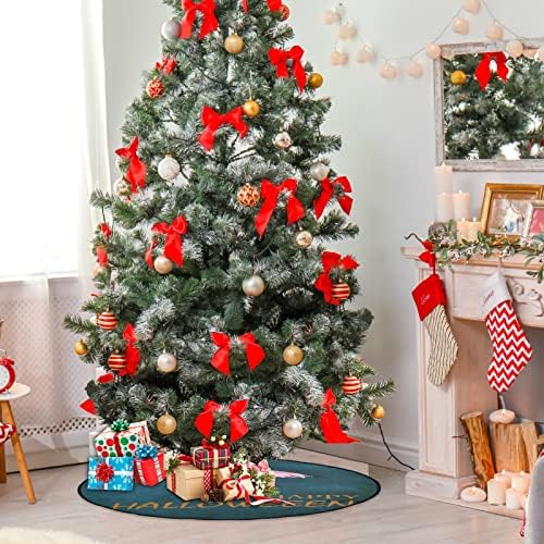 visesunny מחצלת עץ חג המולד פלמינגו כובע עץ עץ מחצלת מגן רצפה סופג עץ עץ מחצלת מגש למגשים להודיה עונתית ליל כל הקדושים חג המולד אספקת