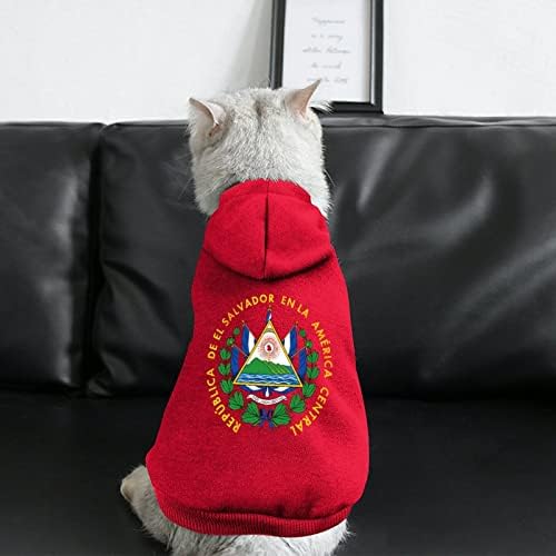 מעיל זרועות מצחיק של כלבי אל סלבדור עם סווטשירט סווטשירט קפוצ'ונים חיות מחמד בגדים חולצות חתולים