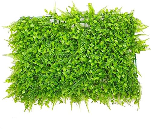 Ynfngxu צמח מלאכותי קיר ירוק קיר קיר קיר אריחי אריחי אריחי פנים או חיצוני UV יציב 40x60 סמ