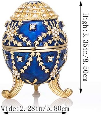 צבוע בציירת QIFU אמייל אמייל סגנון ביצה דקורטיבי תכשיטים תכשיטים תכשיטים מתנה ייחודית לעיצוב הבית