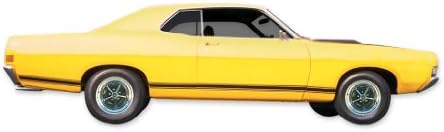 1968 1969 Fairlane GT Torino GT לא רפלקטיבית פסים נמוכים יותר מדבקות ופסים ערכת - כחול